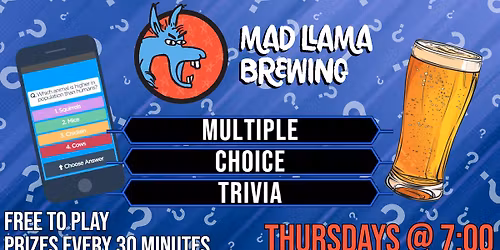 Mad Llama Trivia Night