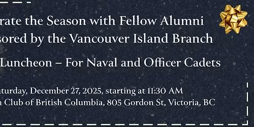 Holiday Luncheon \u2013 For Naval and Officer Cadets in Victoria BC