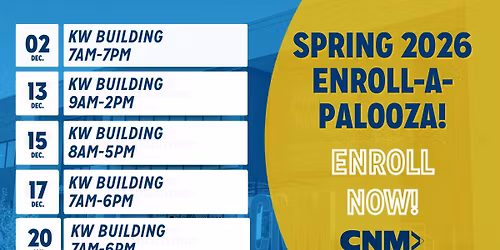 Spring 2026 Enroll-A-Palooza (Late Start)!