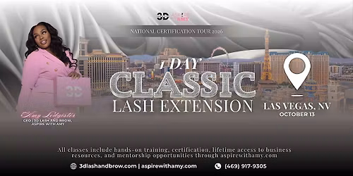 CLASSIC LASH EXTENSIONS CERTIFICATION \u2013 LAS VEGAS, NV (OCT 13, 2026)