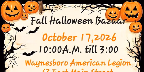 Fall Halloween Bazzar