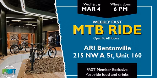 FAST Wed Night Group Ride @ ARI Bentonville