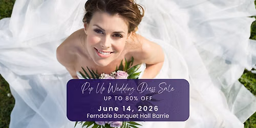 Barrie Pop Up Wedding Dress Sale