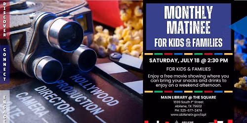 Monthly Matinee Showing (Main Library)