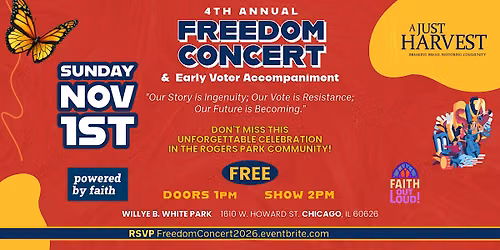 4TH ANNUAL FREEDOM CONCERT & Early Voter Accompaniment !