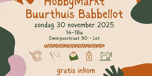 Hobbymarkt in Buurthuis Babbellot