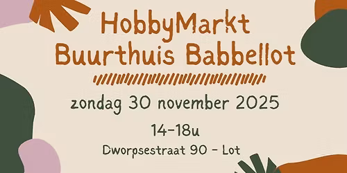 Hobbymarkt in Buurthuis Babbellot