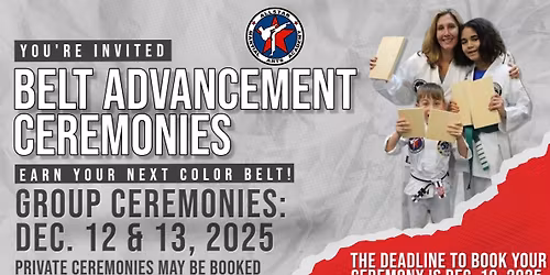 Belt Advancement: December 2025