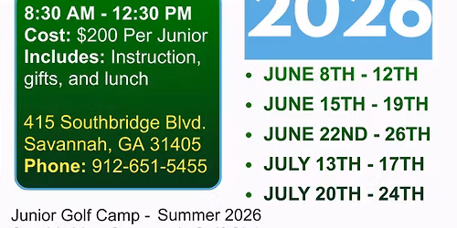 Junior Golf Summer Camps- AT SOUTHBRIDGE!