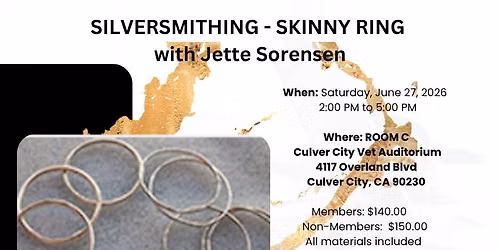 Fiesta of Gems Workshop - Silversmithing - Skinny Rings