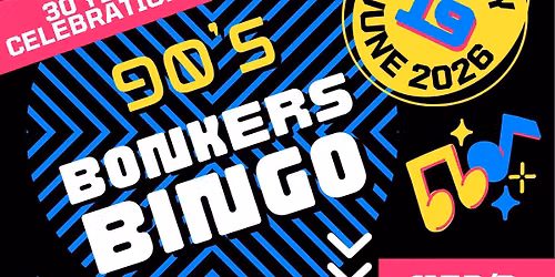 90s Bonkers Bingo Party Night