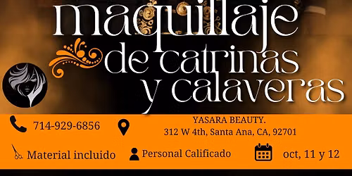 Taller de maquillaje de catrinas y craneos