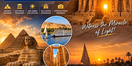 \u2600\ufe0f 10 Days Sun Festival Egypt Tour Package | Cairo, Abu Simbel & 3 Nights Nile Cruise