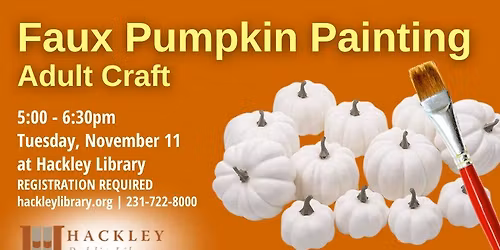Faux Pumpkin Painting - Adult Craft