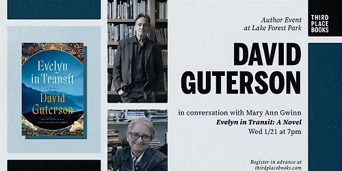 David Guterson with Mary Ann Gwinn \u2014 'Evelyn in Transit' (Lake Forest Park)