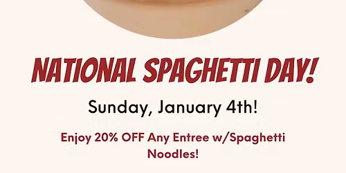 National Spaghetti Day!