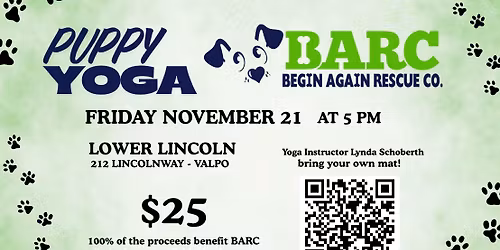 Puppy Yoga at Lower Lincoln 