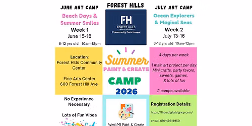 Paint & Create Summer Camp! Ocean Explorers & Magical Seas