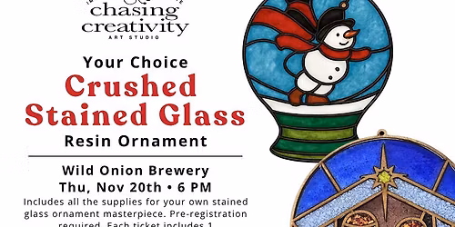 Crushed Stained Glass Resin Ornament Class