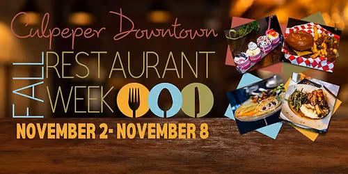 Culpeper Downtown Fall Restaurant Week