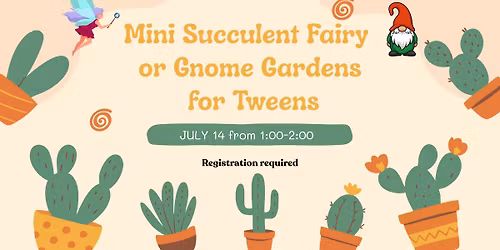 Mini Succulent Fairy or Gnome Gardens for Tweens
