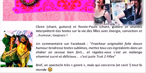 [CONCERT] \/\/ Truk 2 Filles \/\/ Samedi 20 juin \u00e0 20h30