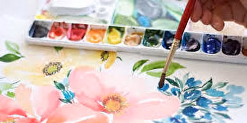 WATERCOLOR CLASS AT THE OLATHE ART GALLERY