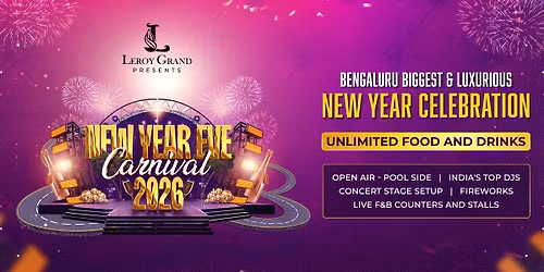 New Year Eve Carnival 2026 - Biggest Open Air-Poolside Party