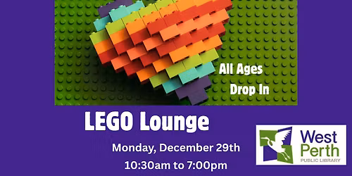 Lego Lounge-All Ages- West Perth Public Library