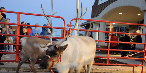 Reindeer and Santa at Town & Country Bank - Rolla