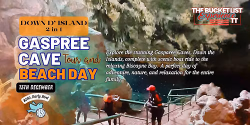 DOWN D' ISLAND - 2 in 1 - Gaspree Cave Tour and Beach Day
