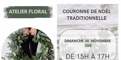 Atelier couronne de No\u00ebl traditionnelle
