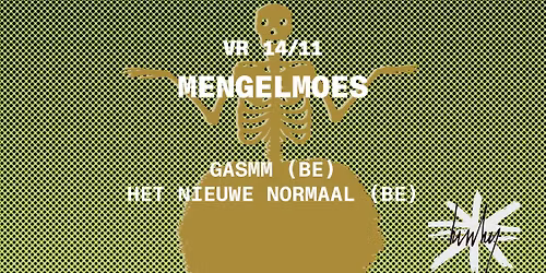 MENGELMOES: GASMM (BE) + Het Nieuwe Normaal (BE) [+DJ BEASTMASTER]