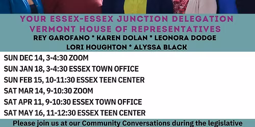 May Community Conversation at Essex Junction Teen Center