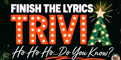 BLACK FRIDAY TRIVIA:  Finish the Lyrics ~ Holiday Edition