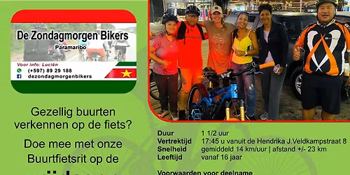18:00 uur VELDKAMPSTRAAT BUURTFIETSEN van 1.1\/2 uur