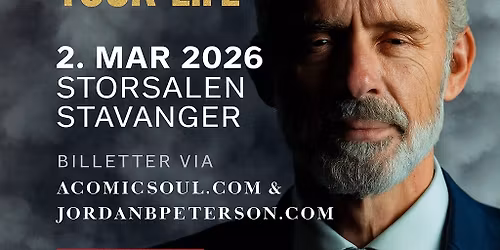 Dr. Jordan B. Peterson - An evening to transform your life - Stavanger 2. mars 2026 - F\u00e5 Billetter!