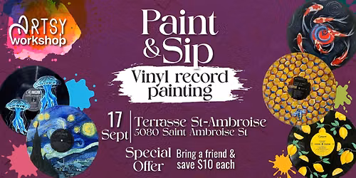 Paint & Sip | Vinyl Record Edition