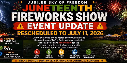 Jubilee Sky of Freedom Fireworks Show | Savannah Juneteenth Fine Arts Festival