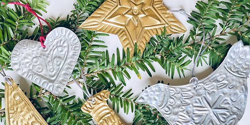 Embossed metal Christmas decorations workshop