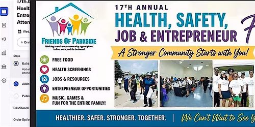 17th Annual Parkside Health, Safety, Job & Entrepreneur Fair Attendee Form