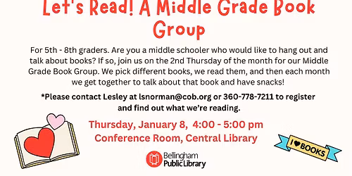 Let's Read! A Middle Grade Book Group