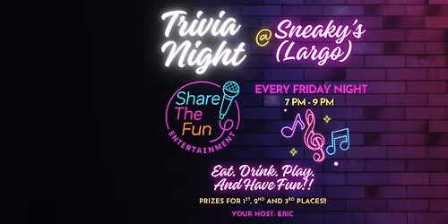 Trivia Night at Sneaky's in Largo (Ulmerton)