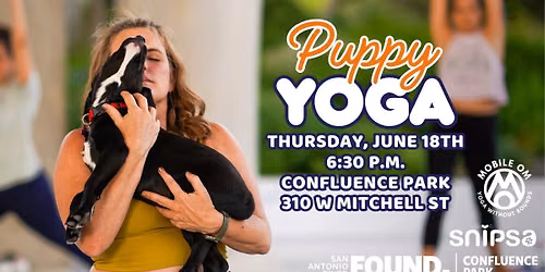 Puppy Yoga with Mobile Om