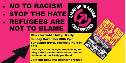 Unity in Our Community: Defend Refugees: Stop The Hate: Chesterfield Rally