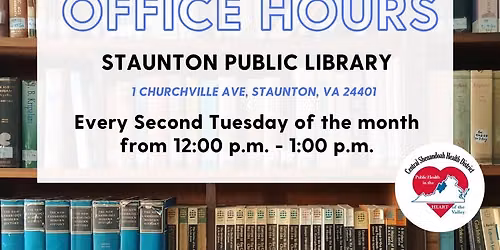 Free REVIVE! Office Hours at the Staunton Library