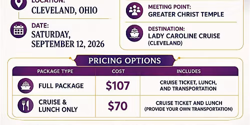 CORE Singles(ODC) trip Lady Caroline ( Cleveland Ohio)