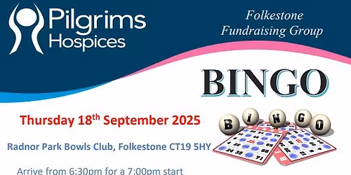 Bingo at Radnor Park Bowls Club, Folkestone