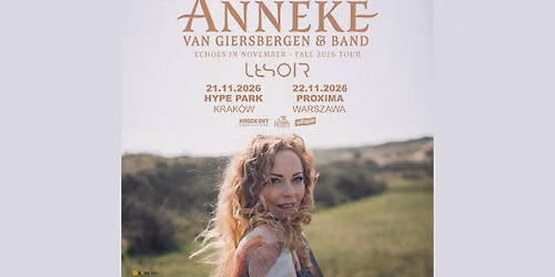 Anneke Van Giersbergen & Band + Lesoir \/ 22 XI 2026 \/ Warszawa