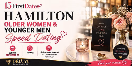Hamilton Older Women and Younger Men Speed Dating